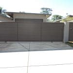 Brown Dual Gate — Garage Door in Maroochydore, QLD
