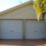 White Garage Dual Door — Gate Solution in Maroochydore, QLD